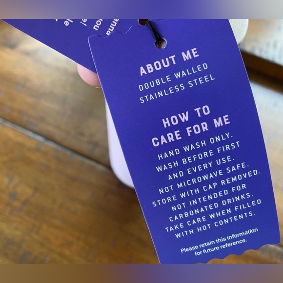 •NWT•World Market Yes Studio Insulated Stainless Steel Water Bottle - Picture 9 of 12